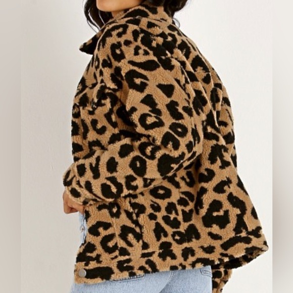 APPARIS Tiarra Teddy Bear Jacket Leopard Shearling Size XS - Picture 4 of 12